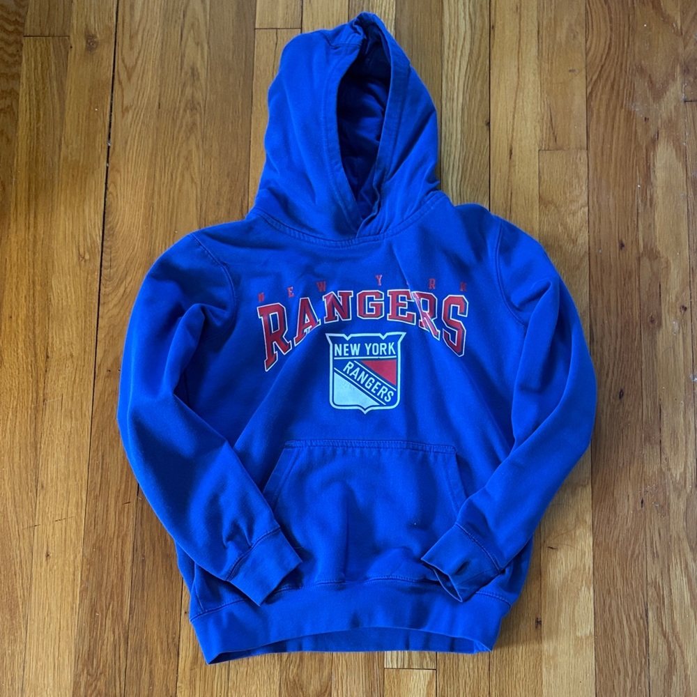 NHL New York Rangers Royal Blue Hoodie with Red & White Logo